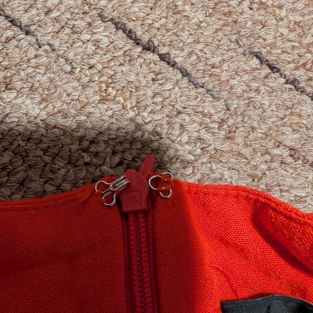 Lulu's Red Orange Midi Skirt Size XS - Picture 9 of 9